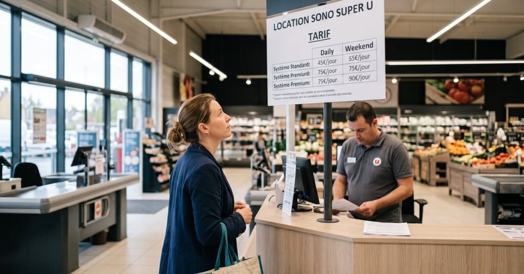 Location sono Super U tarif : matériel audio disponible en magasin